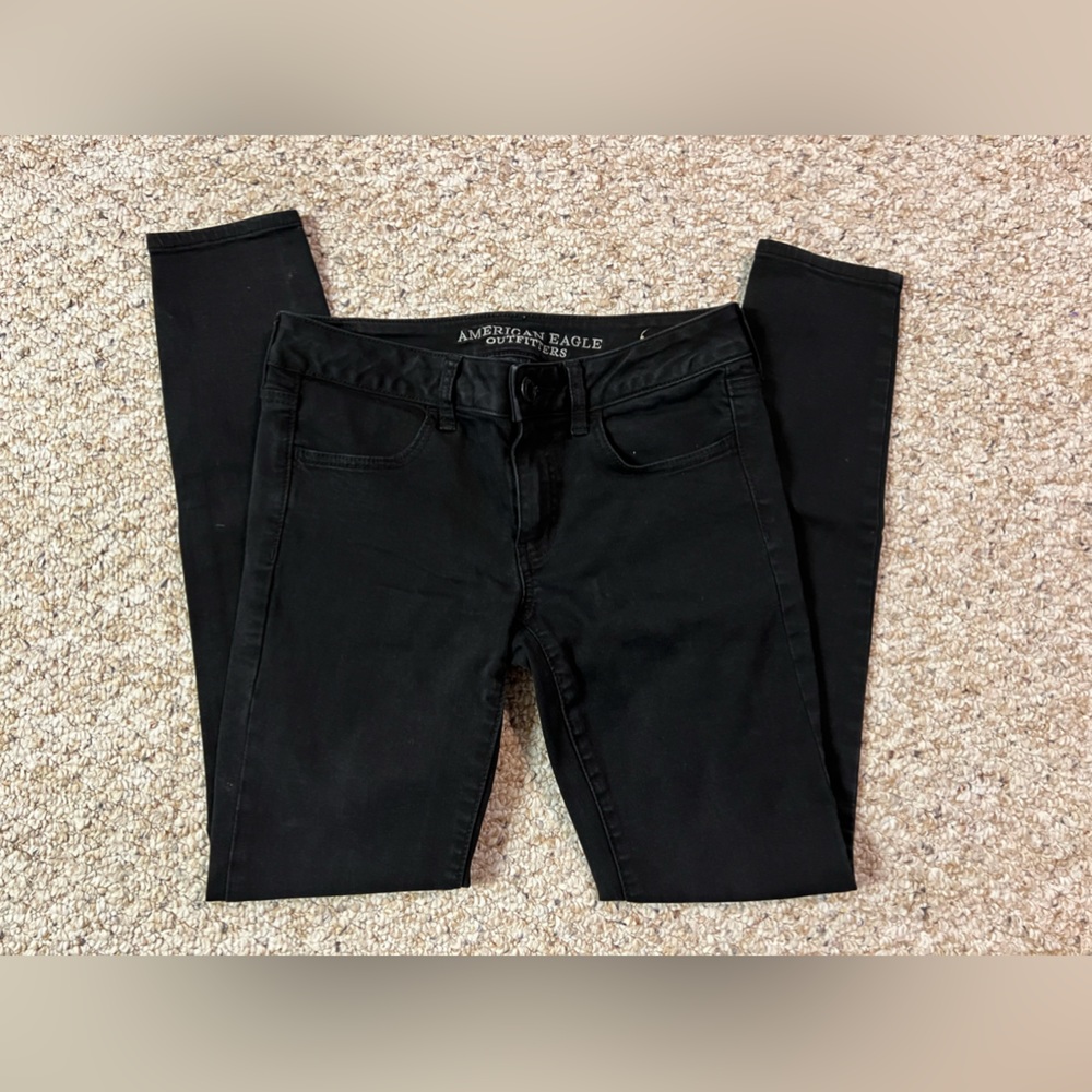 American Eagle Outfitters Jegging Super Stretch Black Jeans Size 6